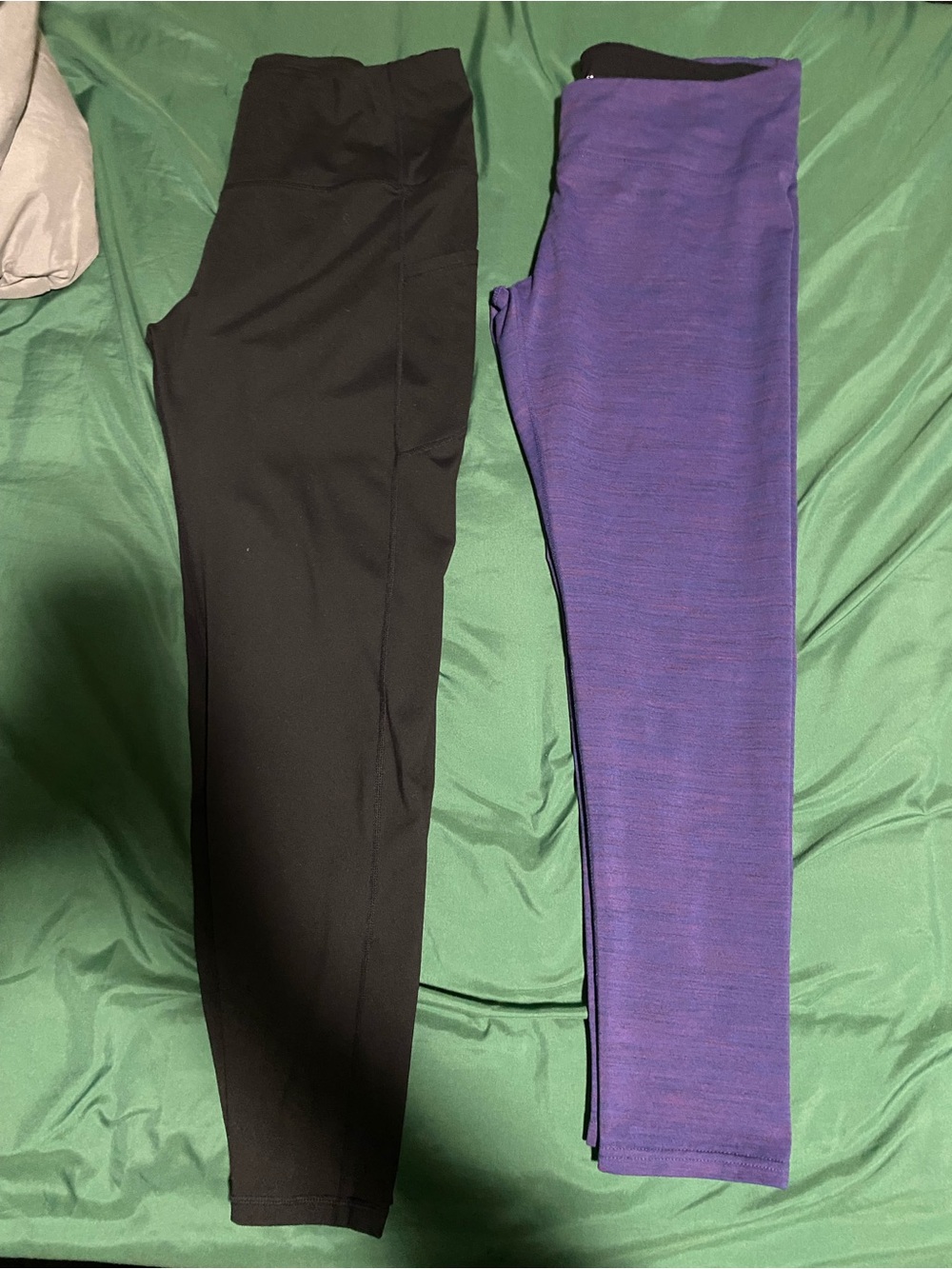 Women’s Active Leggings - Black and Purple